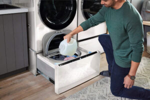7.4 CuFt Smart Front Load Alpine White Electric Dryer with AI Sensing