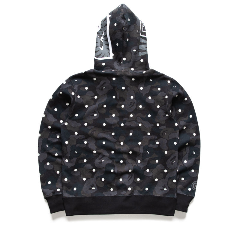 A Bathing Ape ABC Dot Shark Full Zip Hoodie - Black - Image 2