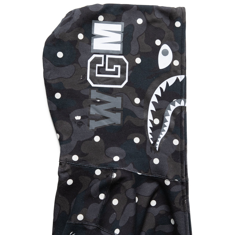 A Bathing Ape ABC Dot Shark Full Zip Hoodie - Black - Image 4