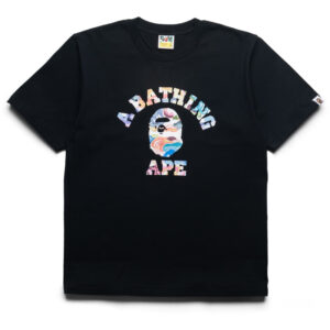 A Bathing Ape Art Camo College Tee - Black