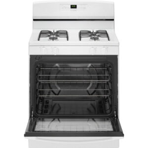 5.1 CuFt Freestanding Gas Range in White with Bake Assist Temps
