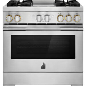 5.1 CuFt RISE™ Dual-Fuel Professional Range in Stainless Steel