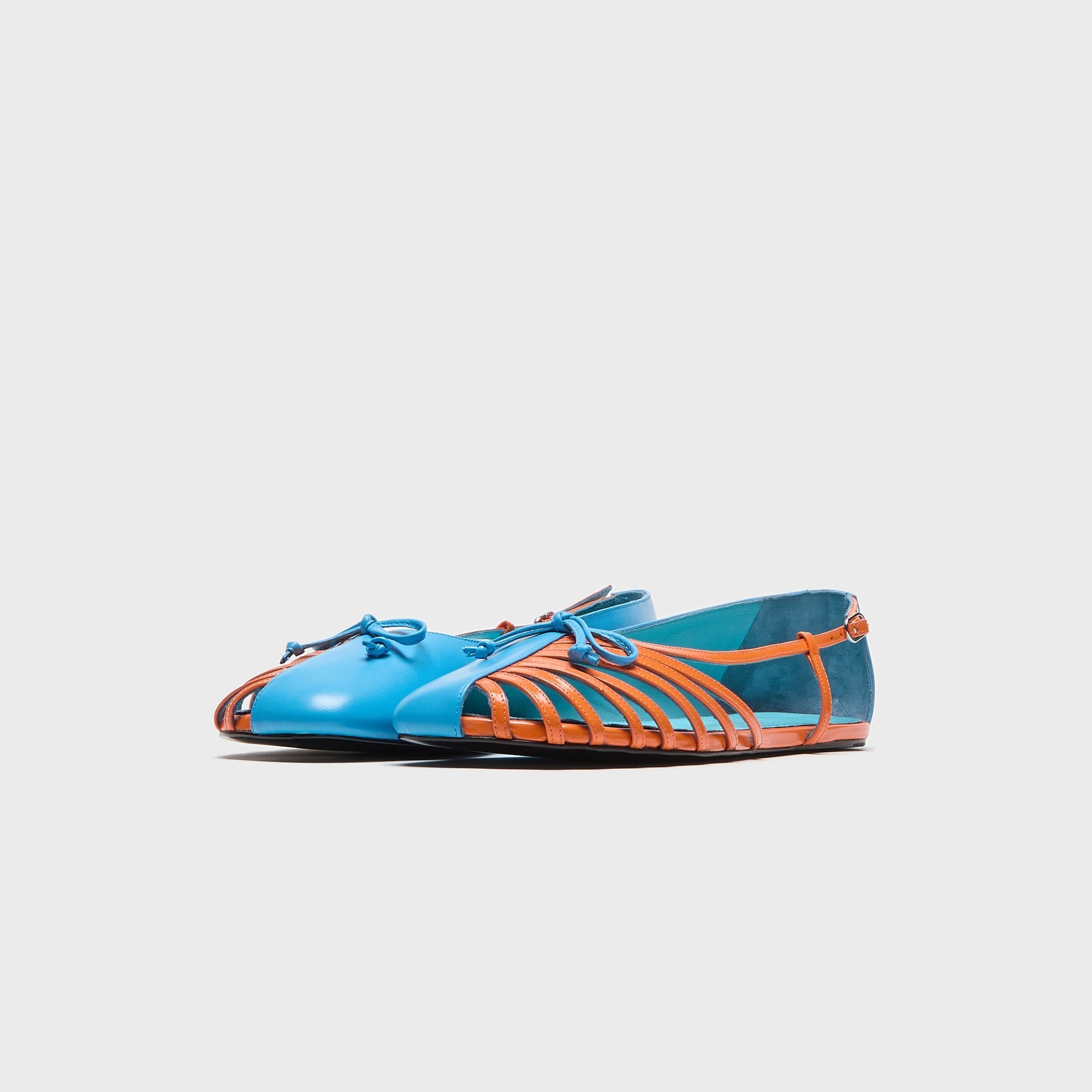 Abra Double Shoe Ballerina Flats - Aqua - Image 2