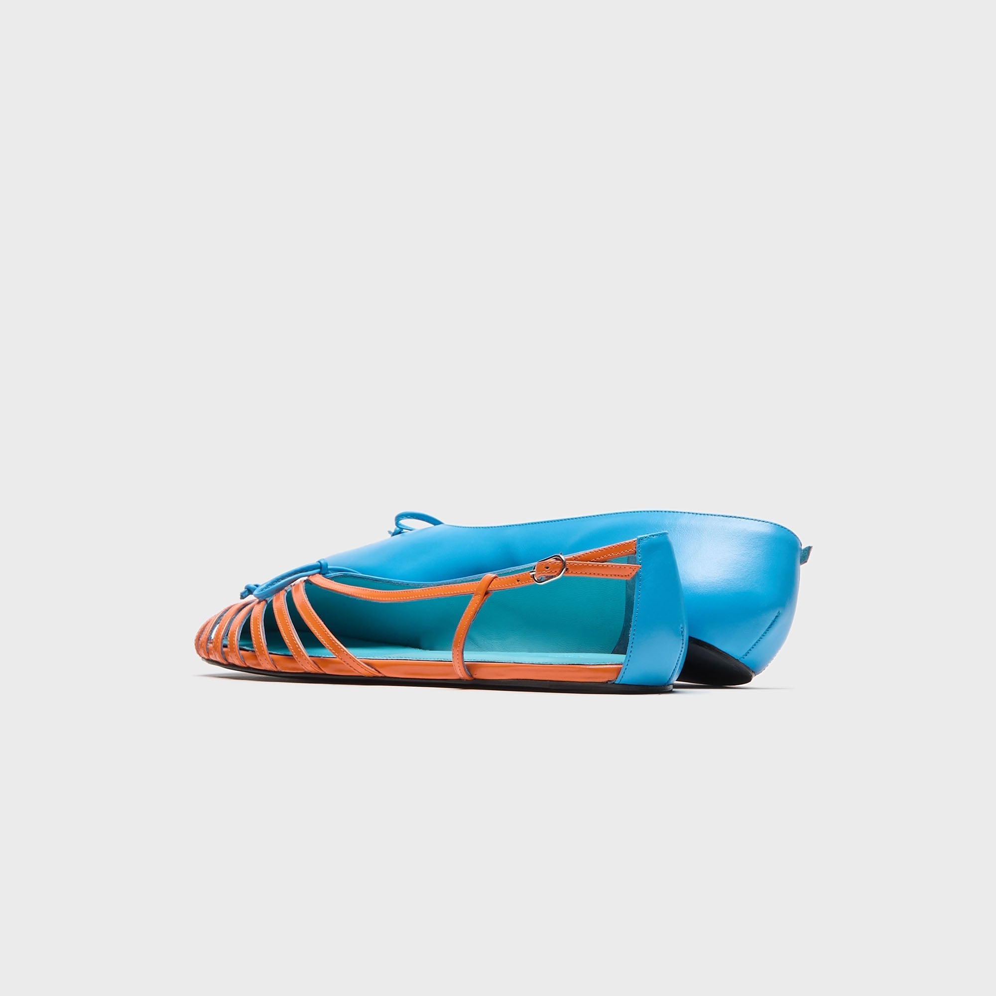 Abra Double Shoe Ballerina Flats - Aqua - Image 3