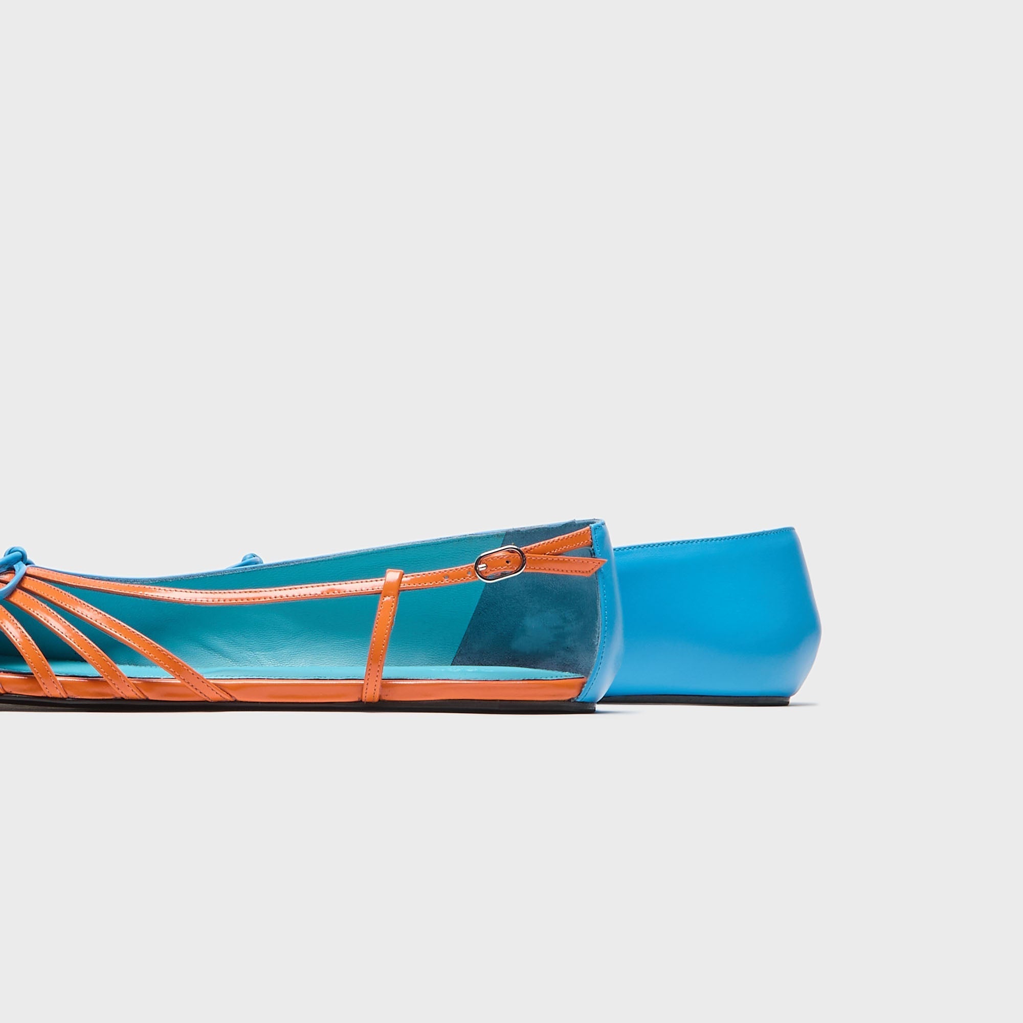 Abra Double Shoe Ballerina Flats - Aqua - Image 4