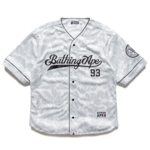A Bathing Ape Camo Stripe Baseball Jersey - Gray