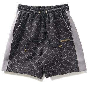 A Bathing Ape College Monogram Sweat Shorts - Black
