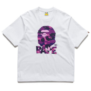 A Bathing Ape Color Camo Ape Head Tee - White