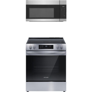 5.3 CuFt 5-Element Electric Range with 1.7 CuFt Over-The-Range Microwave in Stainless Steel