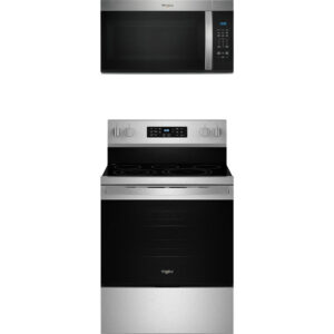 5.3 CuFt 5-Element Electric Range with 1.9 CuFt Over the Range Microwave in Stainless Steel