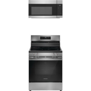 5.3 CuFt 5-Element Freestanding Electric Range with 1.7 CuFt Over-The-Range Microwave in Stainless Steel