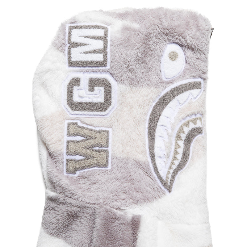 A Bathing Ape Color Camo Shark Full Zip Sherpa Jacket - White - Image 3
