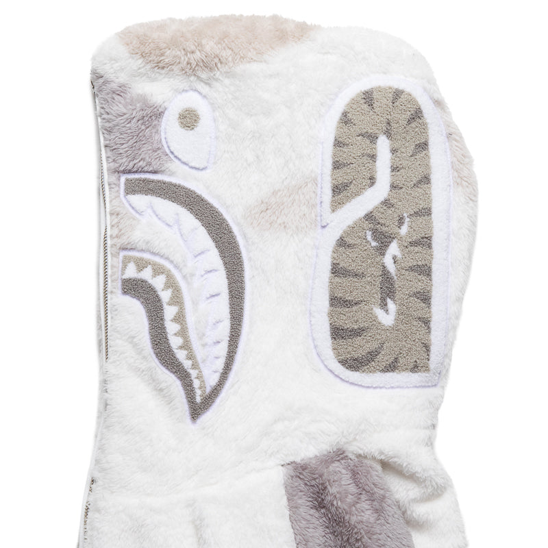 A Bathing Ape Color Camo Shark Full Zip Sherpa Jacket - White - Image 4