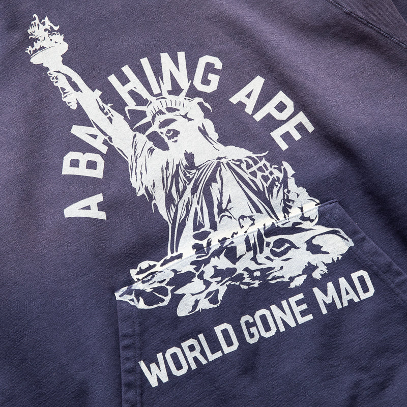 A Bathing Ape Destroy Washed Hoodie - Purple - Image 3