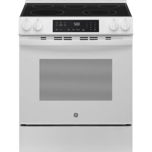 5.3 CuFt Smart 5-Element Slide-In Electric Range in White with Crisp Mode