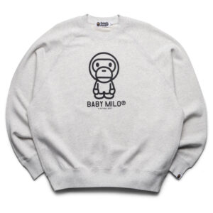 A Bathing Ape Heavy Wash Baby Milo Crewneck - Gray