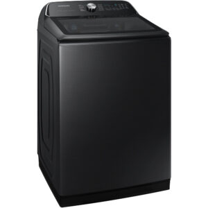 5.5 CuFt Smart Electric Top Load Brushed Black Washer with Super Speed Wash