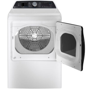 7.4 CuFt Smart Steam Sanitize White Gas Dryer with Sensor Dry