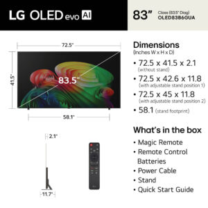 83" Class B6 Series OLED AI 4K Smart TV