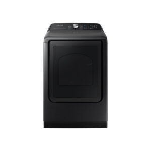 7.4-cu ft Smart Gas Dryer with Steam Sanitize+ - Brushed Black