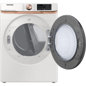 7.5 CuFt Smart Steam Sanitize+ Ivory Electric Dryer with Sensor Dry