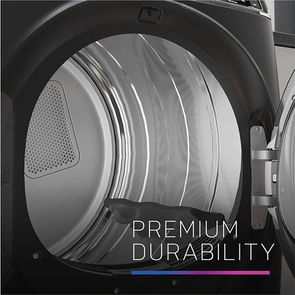 7.8 CuFt Smart Steam Sanitize Front Load Carbon Graphite Electric Dryer - Image 3