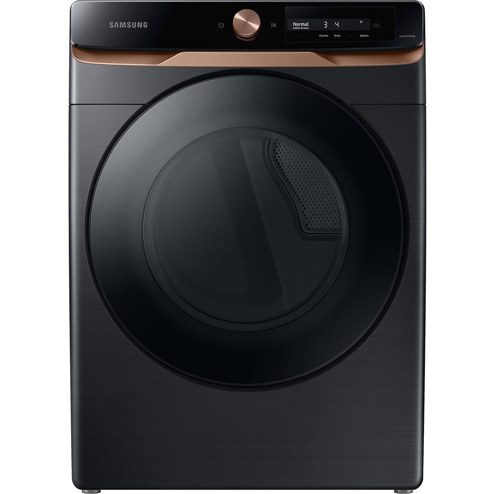 7.5 CuFt Smart Gas Dryer in Brushed Black with Sensor Dry