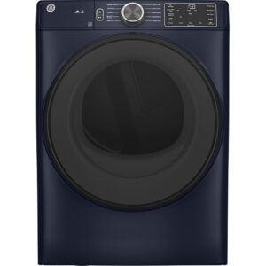 7.8 CuFt Smart Front Load Sapphire Blue Electric Dryer with Steam and Sanitize Cycle