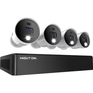 8-Channel 4K 4-Camera Indoor/Outdoor Wired 1TB Security System