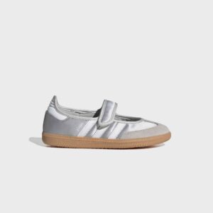 adidas GS Samba Jane - Silver Metallic / Cloud White / Gum