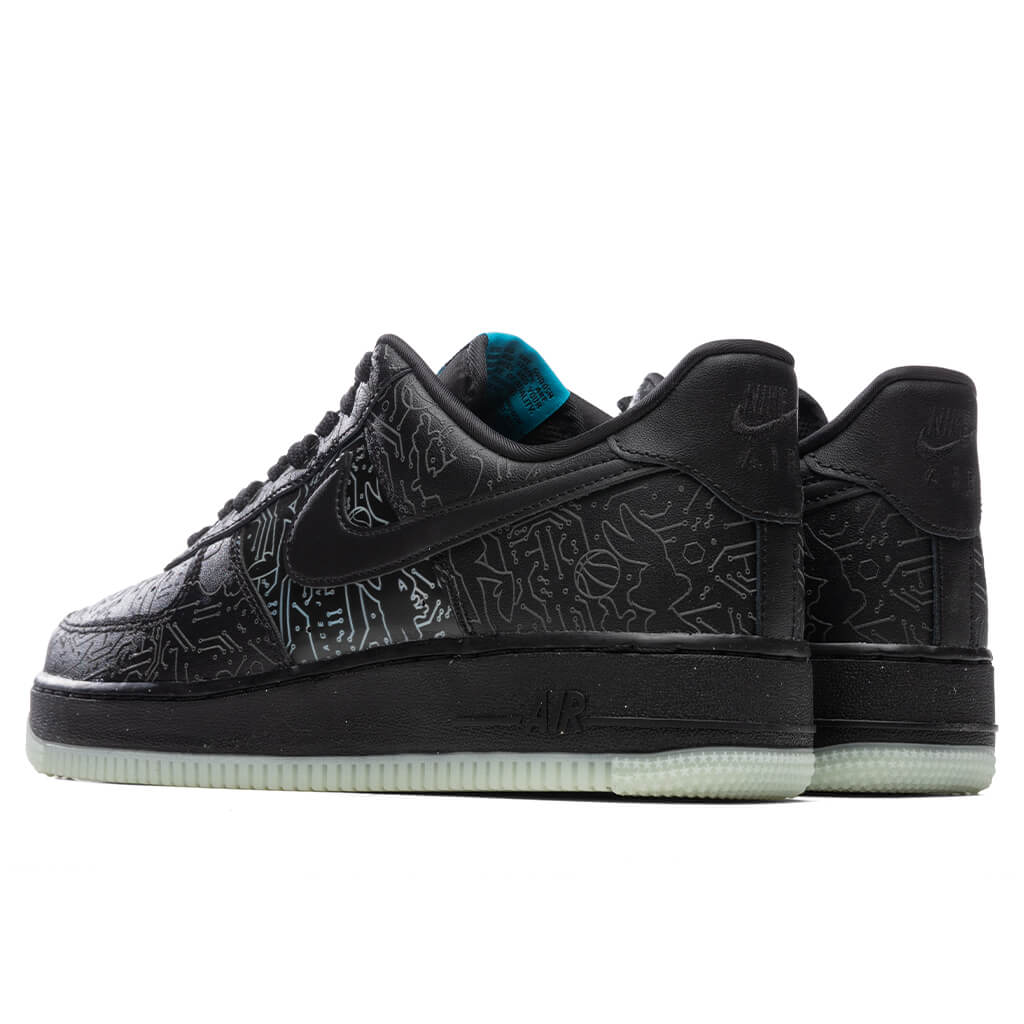 Air Force 1 '07 - Black/Light Blue Fury - Image 3