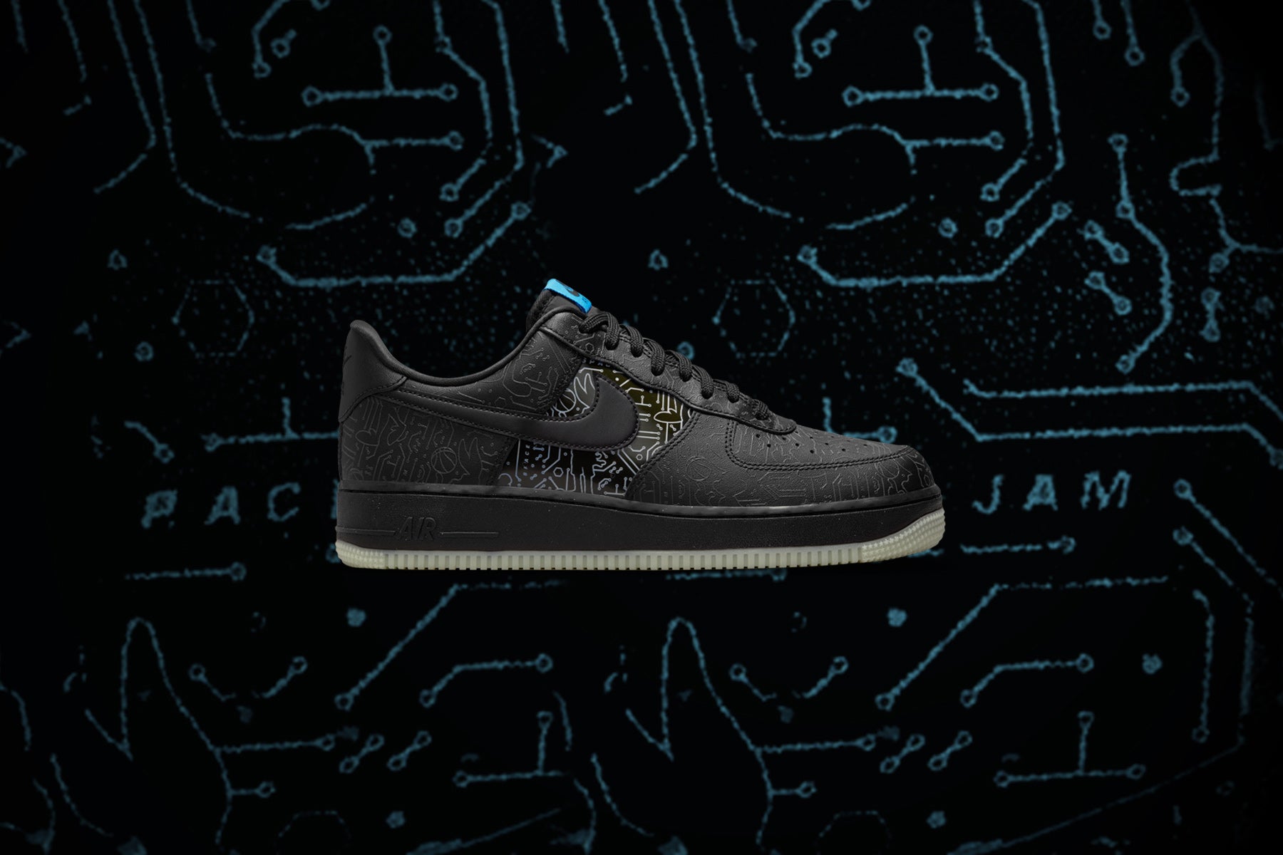 Air Force 1 '07 - Black/Light Blue Fury - Image 6