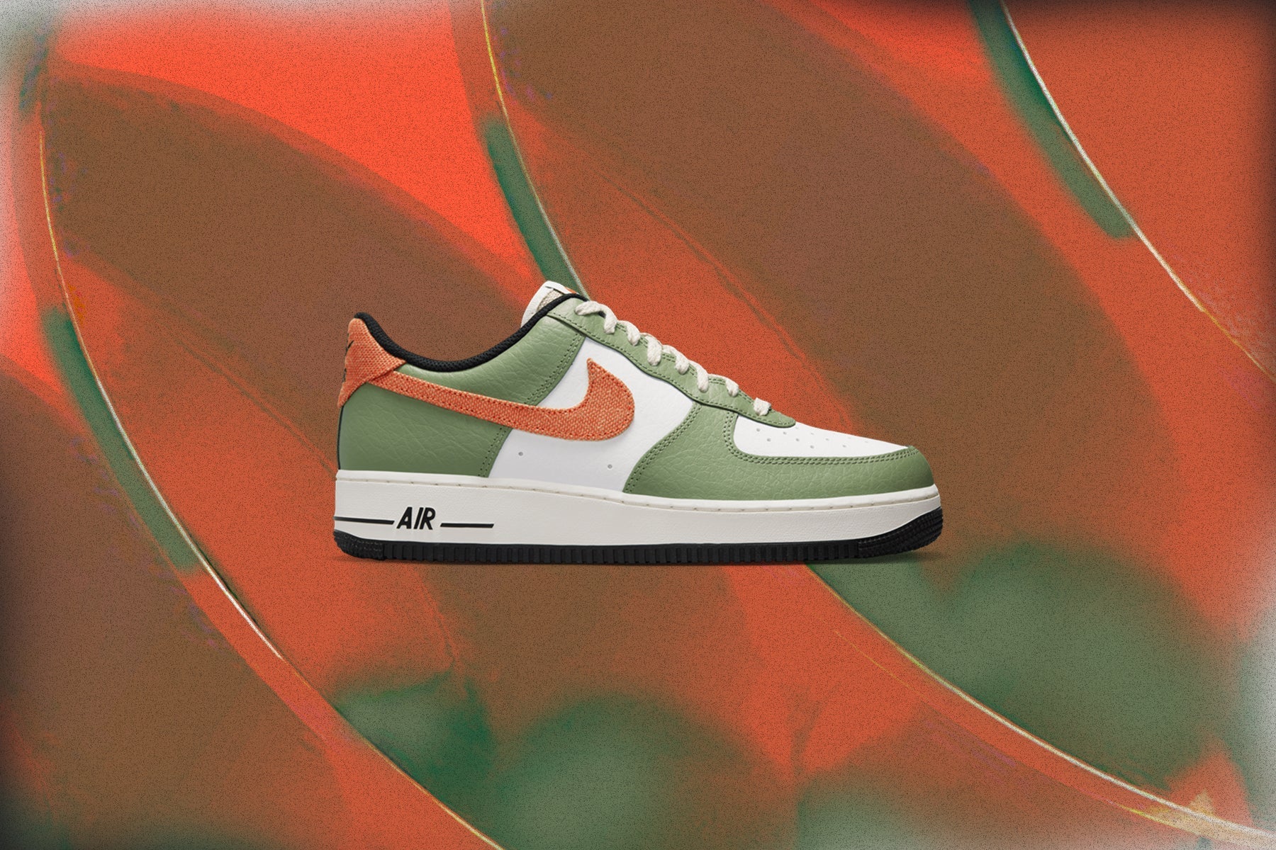 Air Force 1 '07 Oil Green - Oil Green/Safety Orange/White - Image 2