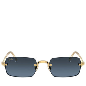 A$AP Rocky x Ray-Ban Rimless - Polished Arista Gold/Blue Gradient Dark Grey