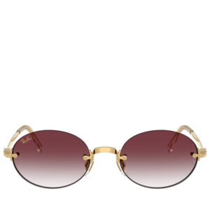 A$AP Rocky x Ray-Ban Rimless - Polished Arista Gold/Clear Gradient Dark Violet