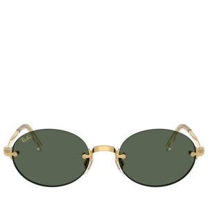 A$AP Rocky x Ray-Ban Rimless - Polished Arista Gold/Dark Green