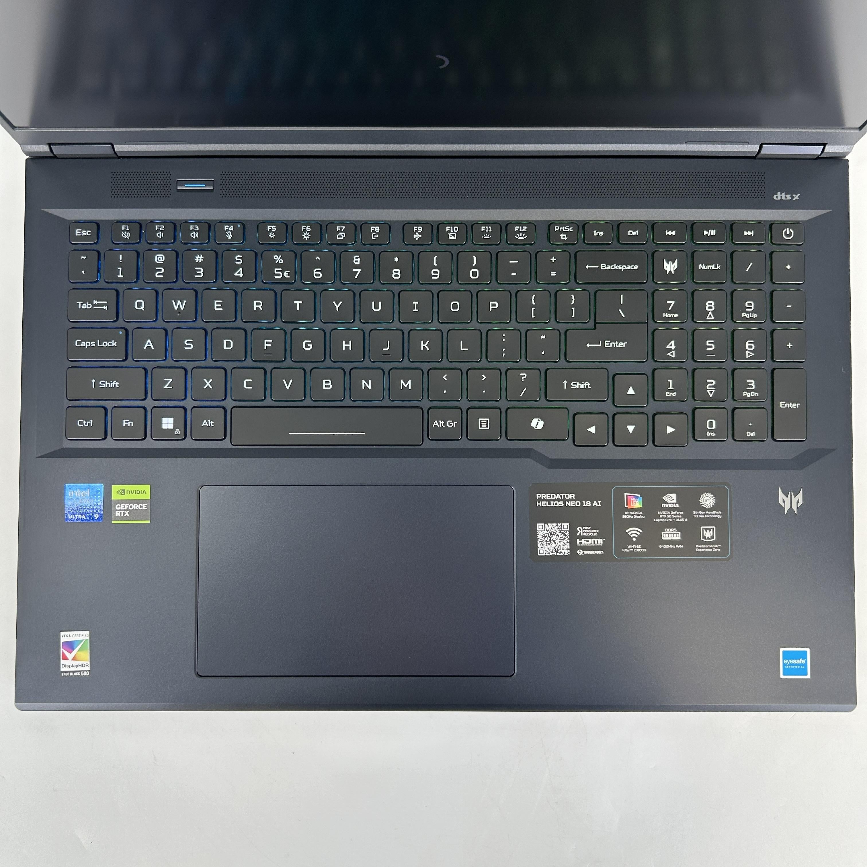Acer Predator Helios Neo 18 AI 18 Blue 2.7 GHz Intel Core Ultra 9 Series 2 64GB RAM 2TB Solid State Drive NVIDIA GeForce RTX 5070 Ti 12 GB - Image 4