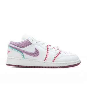 Air Jordan 1 Low SE (GS) - White/Light Bordeaux/Rush Pink
