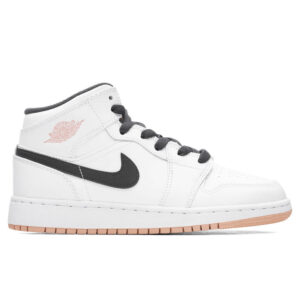 Air Jordan 1 Mid (GS) - White/Anthracite