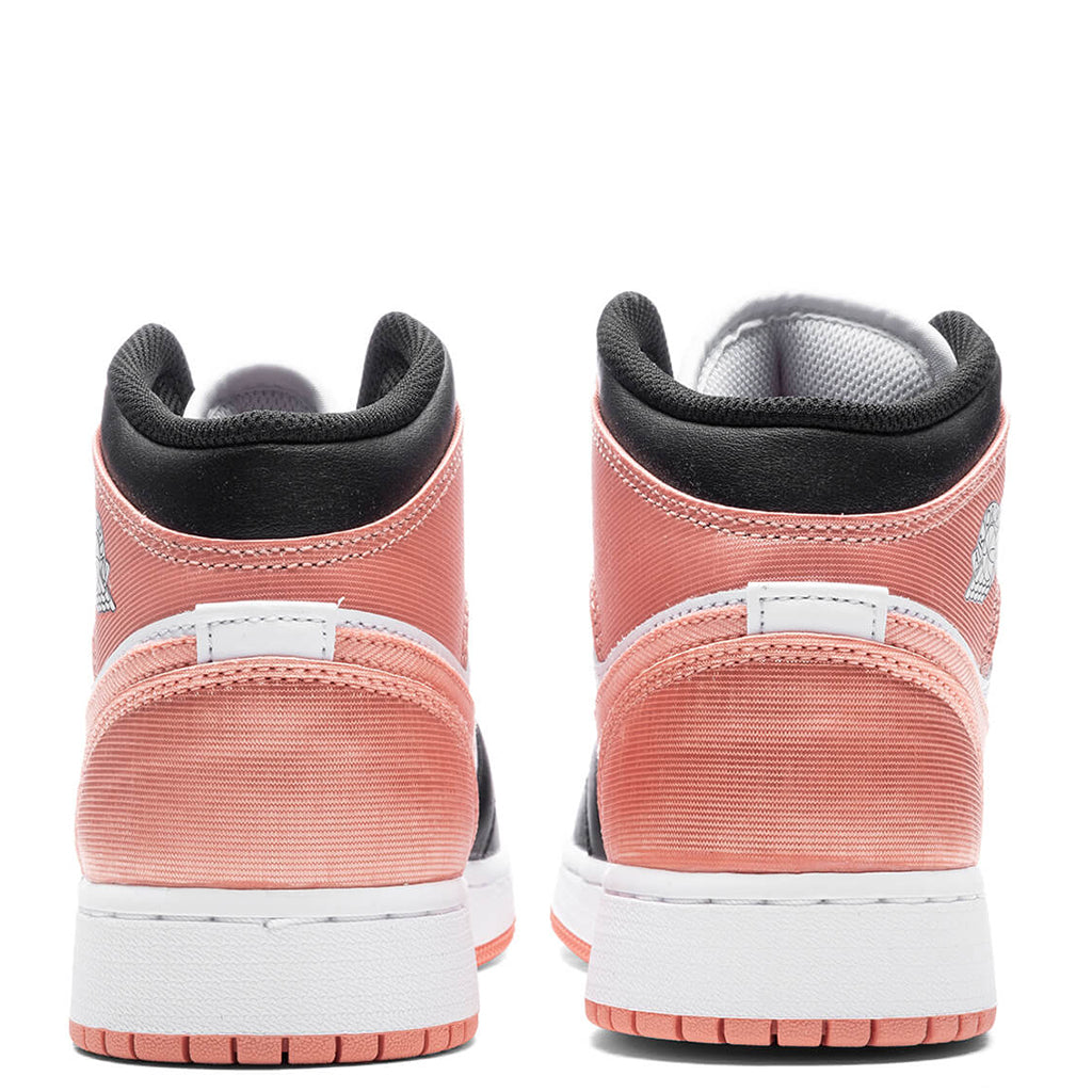 Air Jordan 1 Mid (GS) - White/Light Madder Root/Black - Image 4