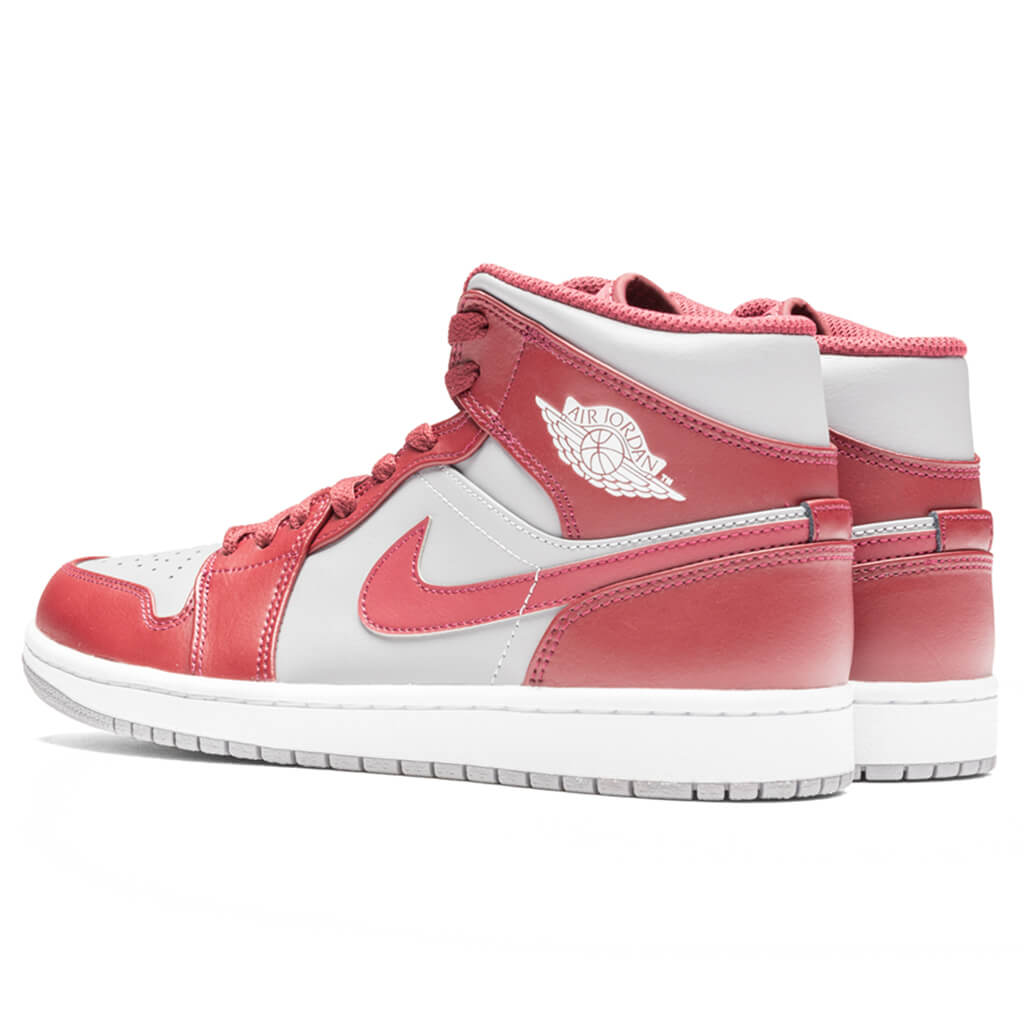 Air Jordan 1 Mid - Cherrywood Red/Cement Grey/White - Image 3