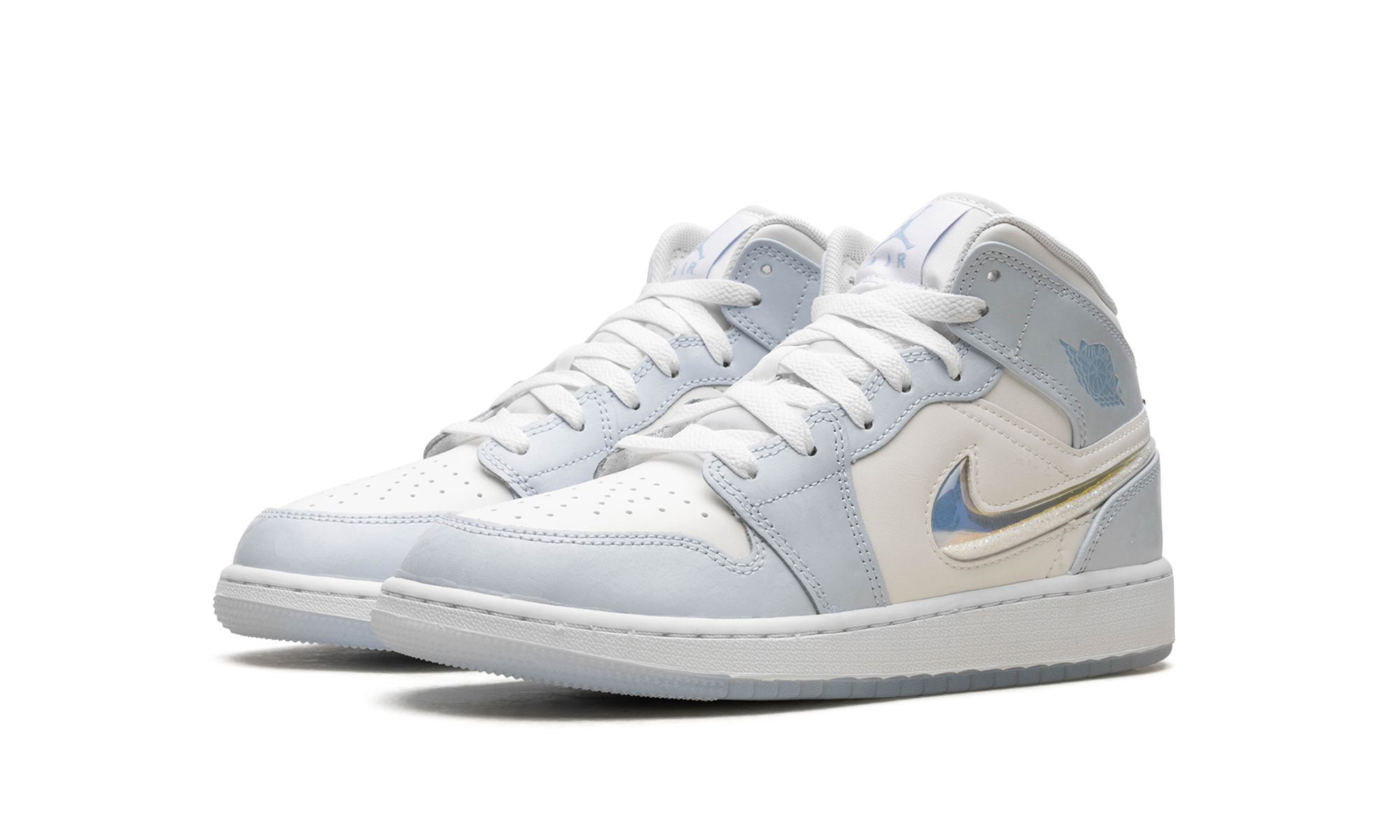 AIR JORDAN 1 MID SE GS "GLITTER SWOOSH" FQ9117 400 - Image 2