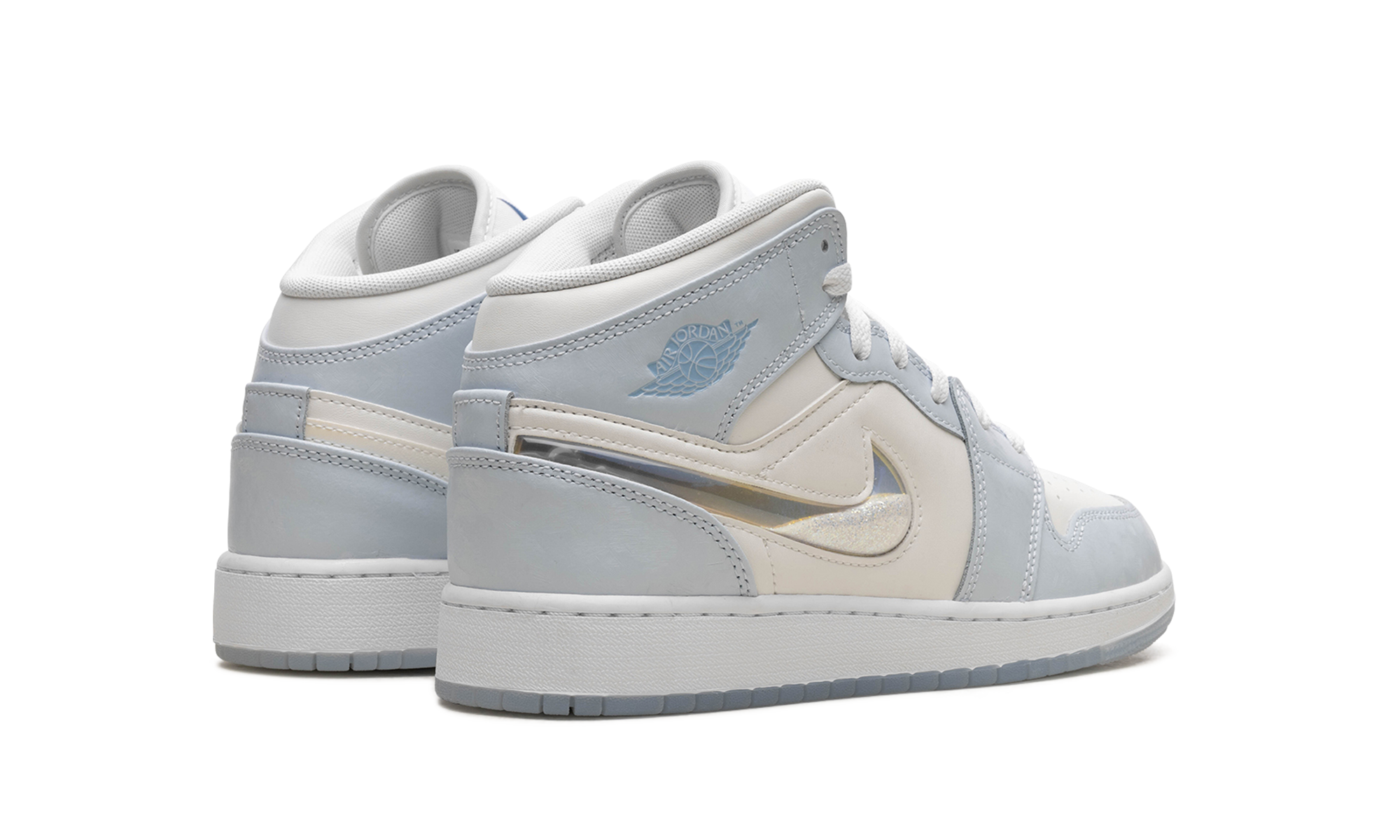 AIR JORDAN 1 MID SE GS "GLITTER SWOOSH" FQ9117 400 - Image 3