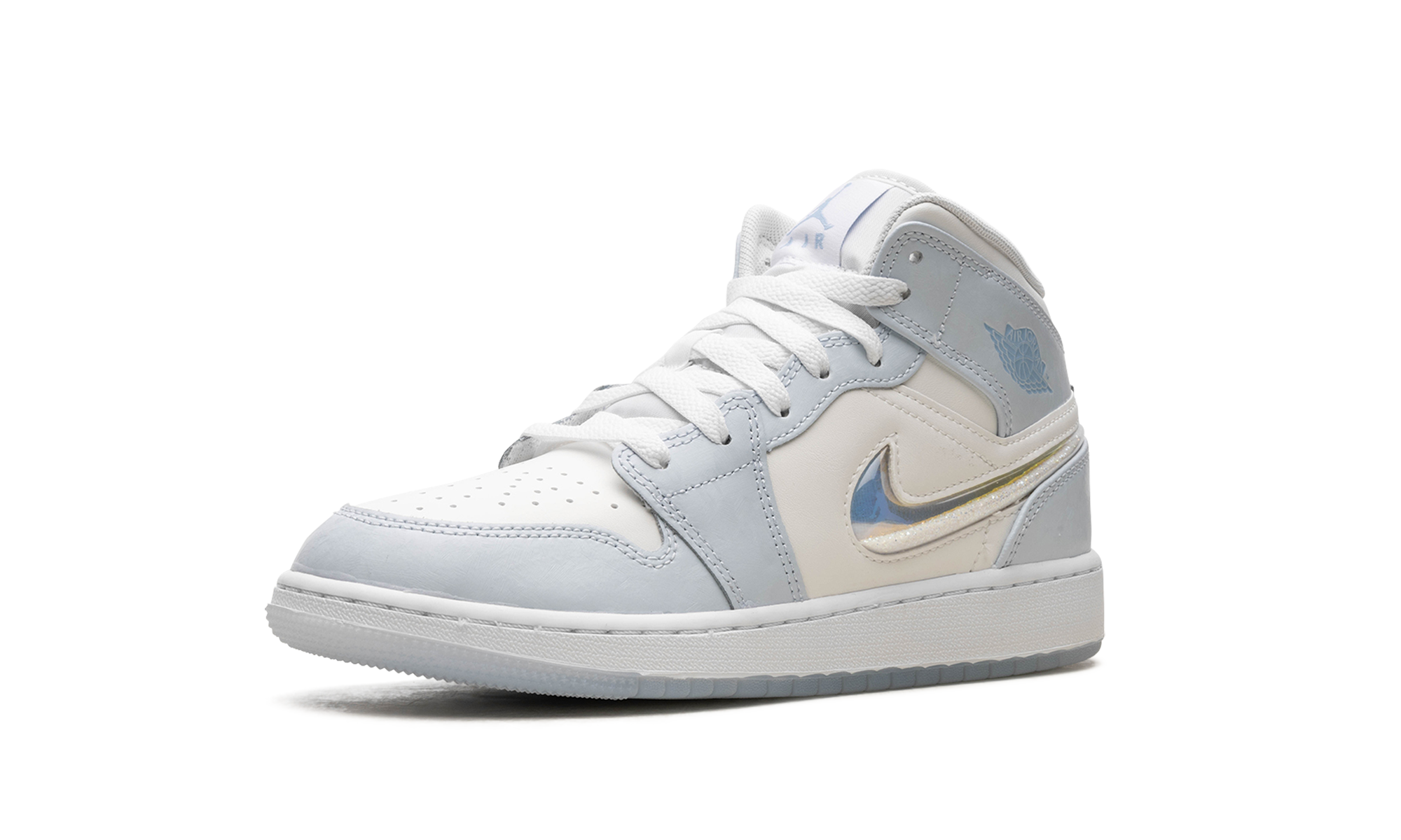 AIR JORDAN 1 MID SE GS "GLITTER SWOOSH" FQ9117 400 - Image 4
