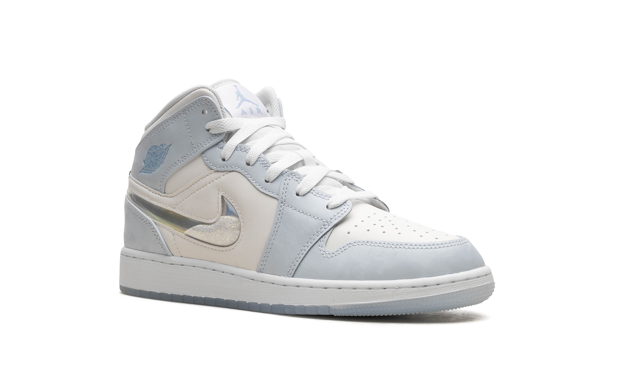 AIR JORDAN 1 MID SE GS "GLITTER SWOOSH" FQ9117 400 - Image 7