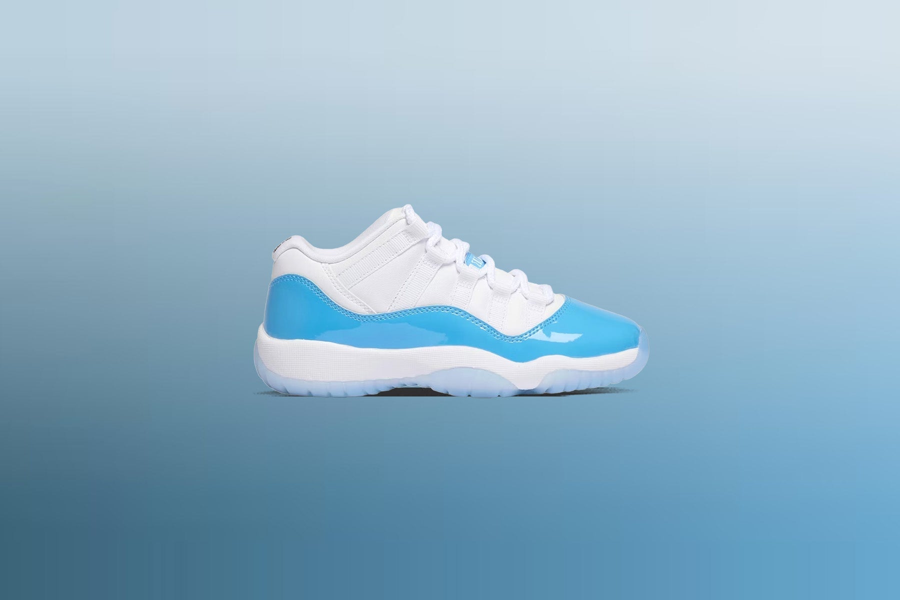 Air Jordan 11 Retro Low 'University Blue' (GS) - White/University Blue/Black - Image 7