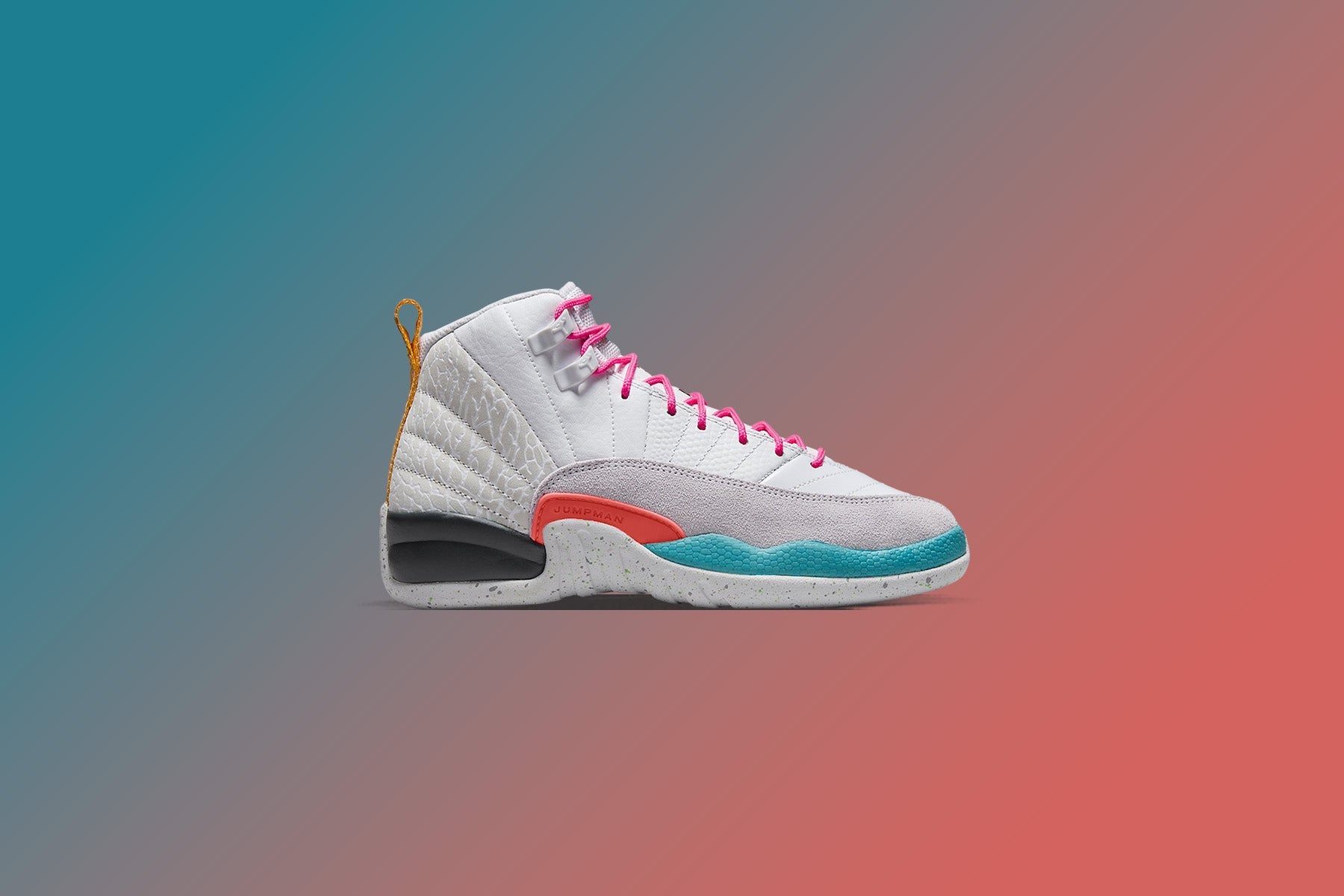 Air Jordan 12 Retro (GS) - White/Vapor Green/Photon Dust - Image 2