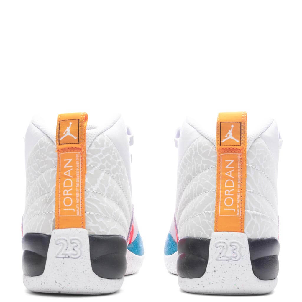 Air Jordan 12 Retro (GS) - White/Vapor Green/Photon Dust - Image 4