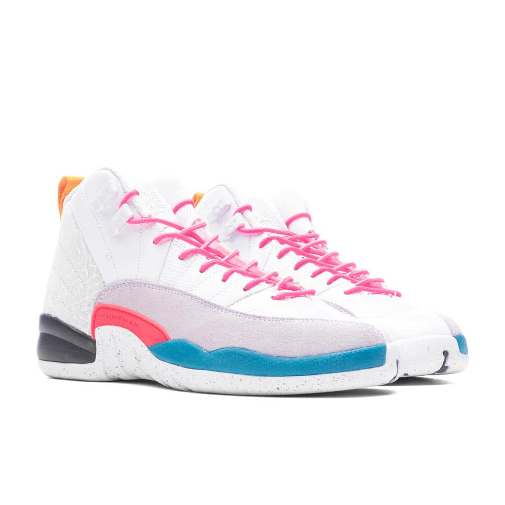 Air Jordan 12 Retro (GS) - White/Vapor Green/Photon Dust - Image 5