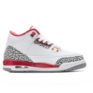 Air Jordan 3 Retro (GS) - White/Light Curry/Cardinal Red